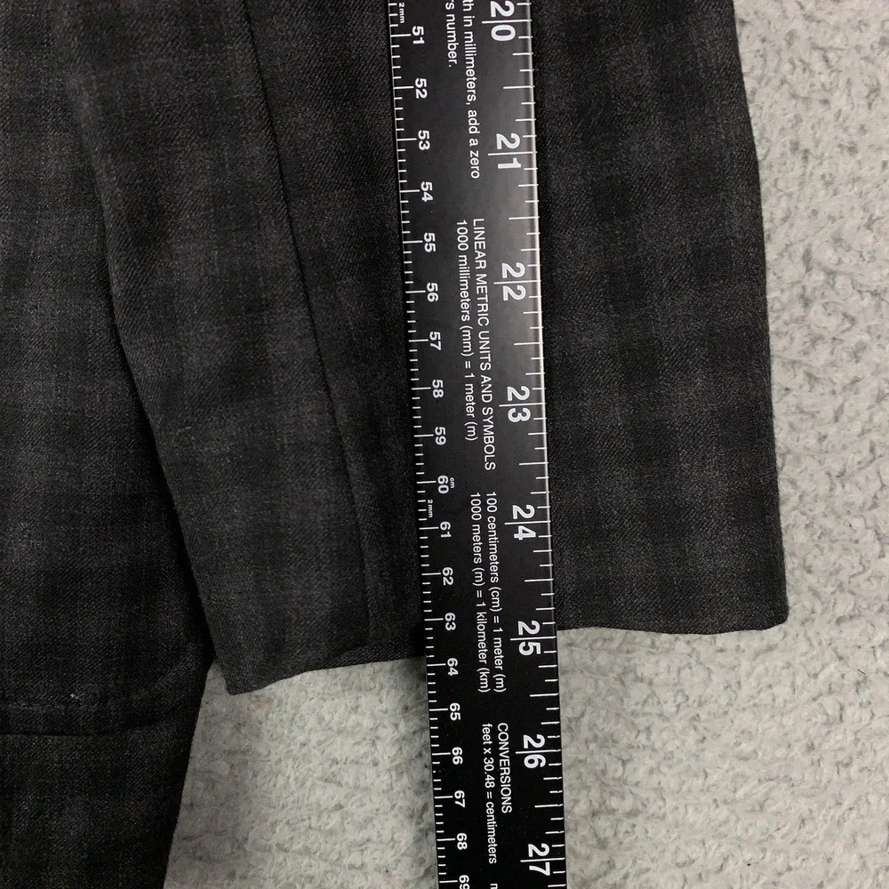 Johnston & Murphy Gingham Check Blazer Sport Coat Men's Medium M Gray Wool Blend